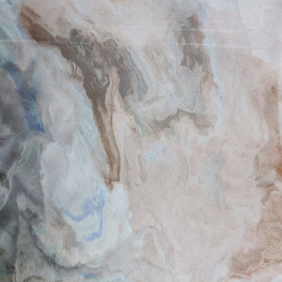 Zara Marble Print Blouse - Cream and Brown - Picture 6 of 13